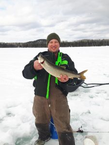 ice fishing lake trout